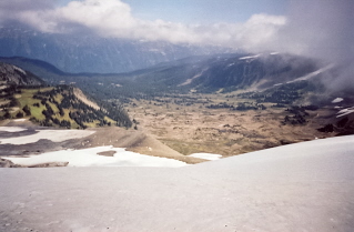 Large valley in the distance, trail to Black Tusk 2000-09.